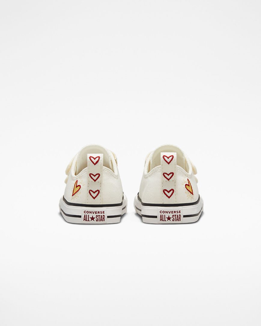 Zapatillas Bajas Converse Chuck Taylor All Star Easy-On Hearts Niña Blancas Rojas Oscuro | PE W05478